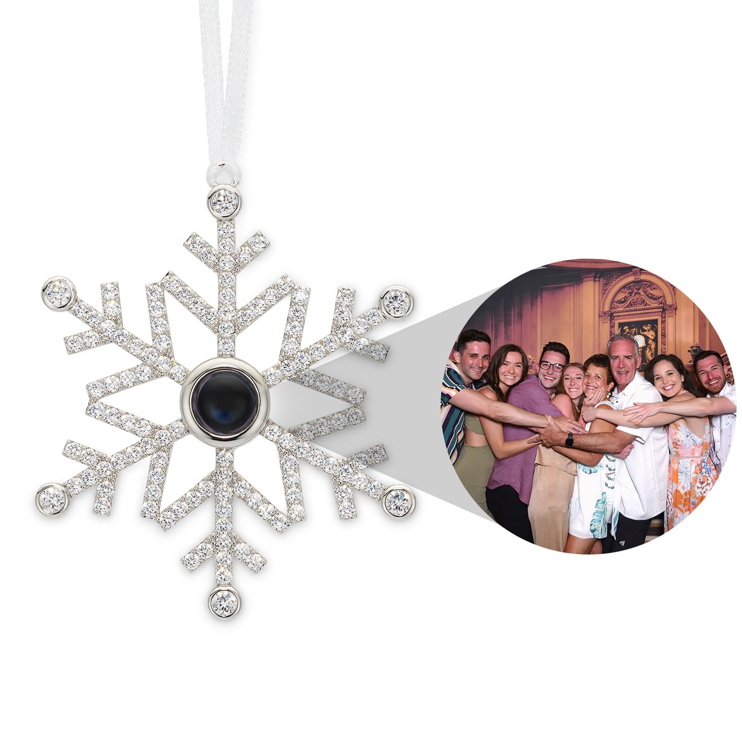 Personalized Snowflake Photo Ornament