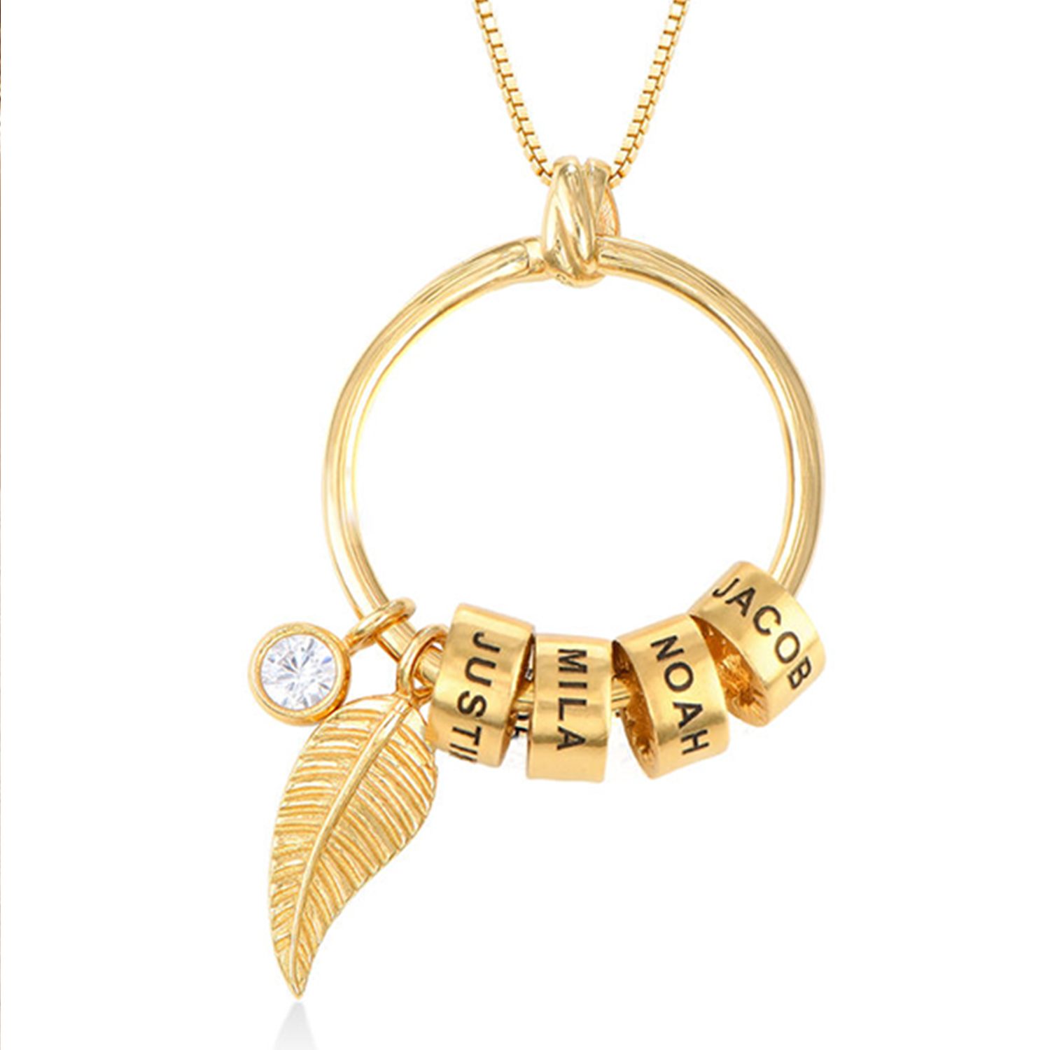 Custom Circle Pendant With Charms