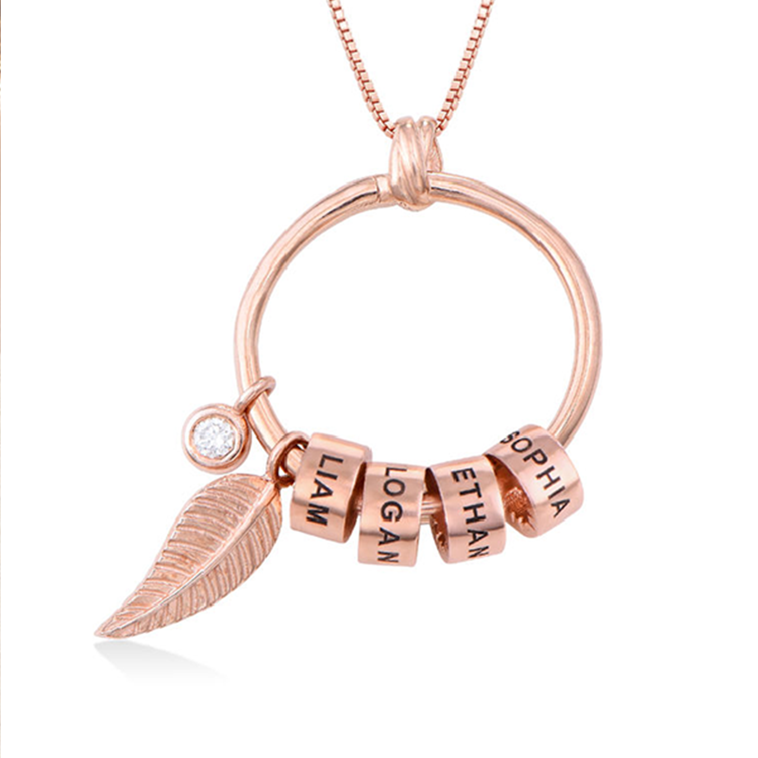Custom Circle Pendant With Charms