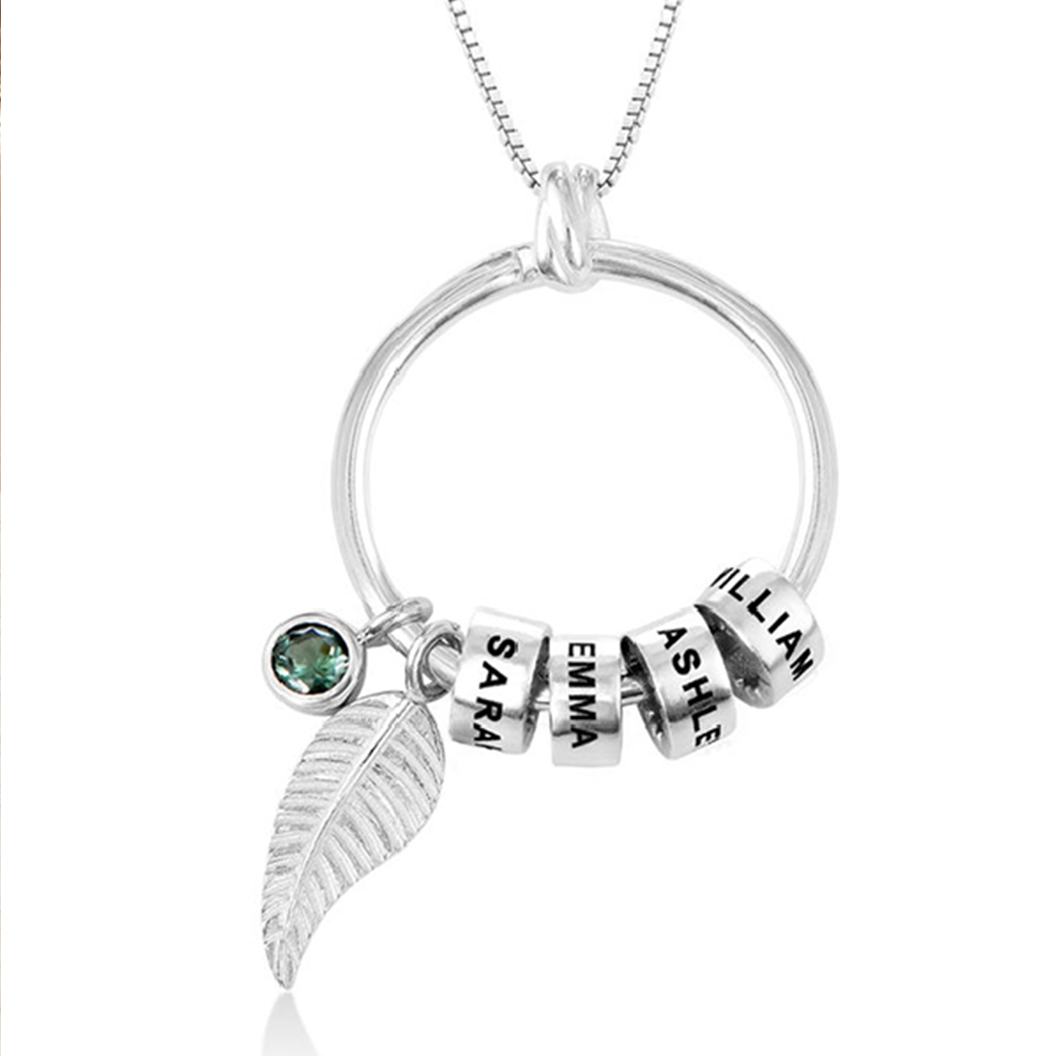 Custom Circle Pendant With Charms