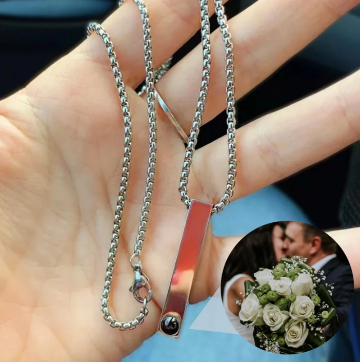 Bar Photo Projection Necklace