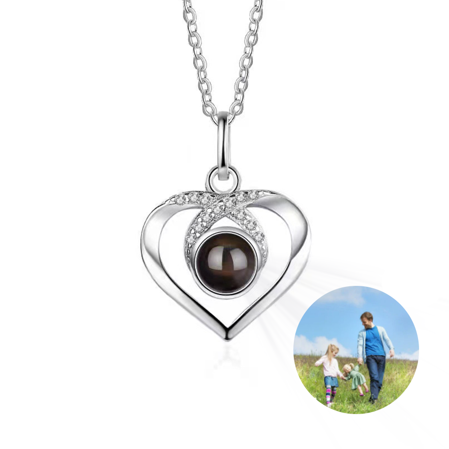 Valentine'S Day Gift - Heart-Shaped Photo Projection Necklace