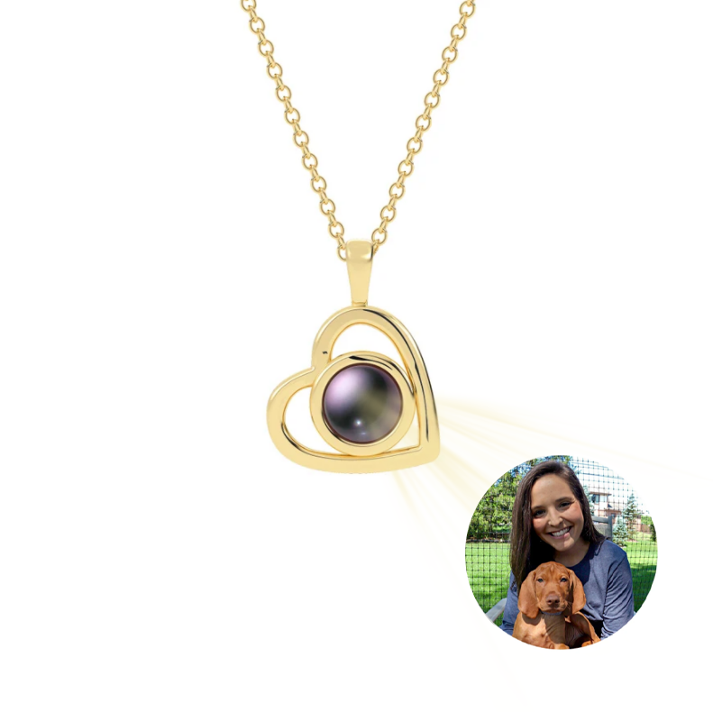 Valentine'S Day Gift - Heart-Shaped Photo Projection Necklace