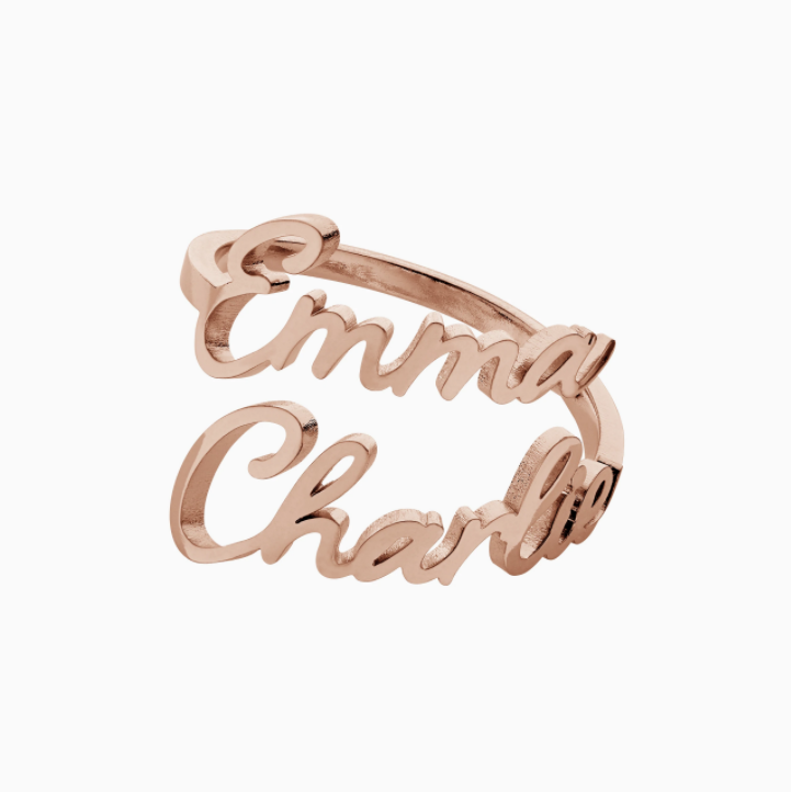 Custom Double Name Ring