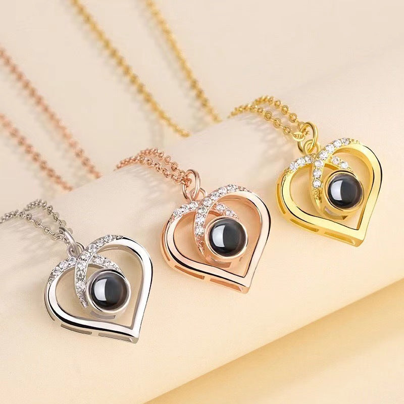Eternal Heart Photo Projection Necklace