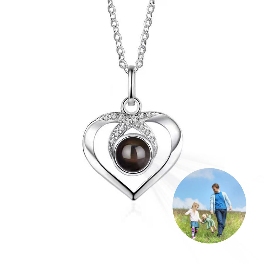 Eternal Heart Photo Projection Necklace