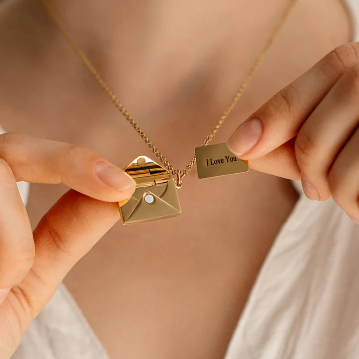 Personalized Envelope Letter Necklace