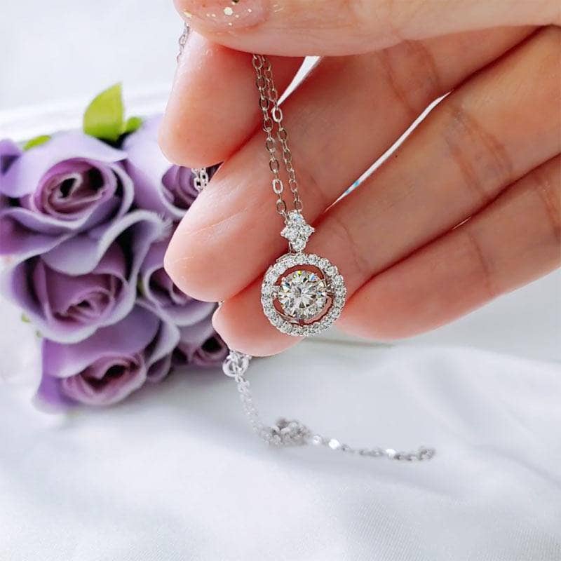 Valentine's Day Gift - Beating Heart Moissanite Diamond Necklace