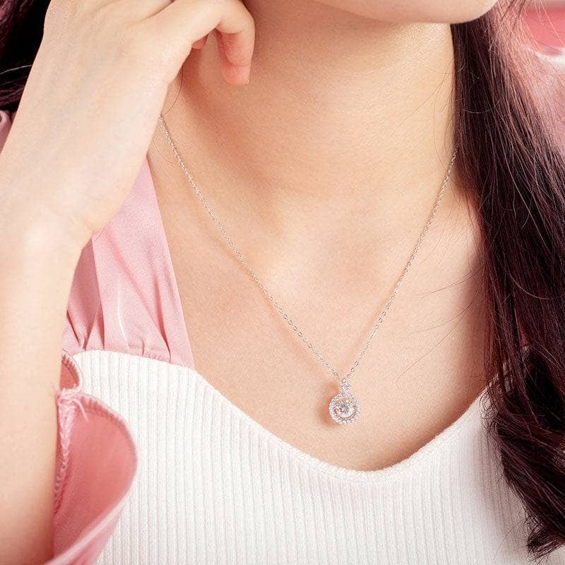 Valentine's Day Gift - Beating Heart Moissanite Diamond Necklace