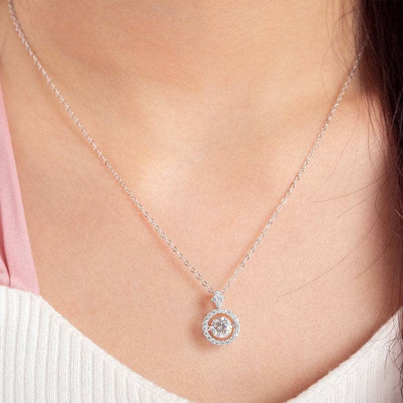 Valentine's Day Gift - Beating Heart Moissanite Diamond Necklace