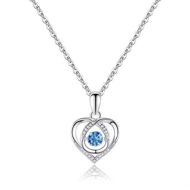 Valentine'S Day Gift - Beating Heart Crystal Necklace