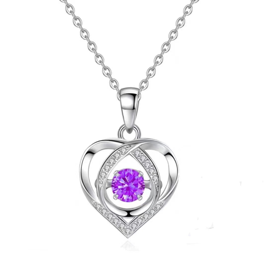 Valentine'S Day Gift - Beating Heart Crystal Necklace