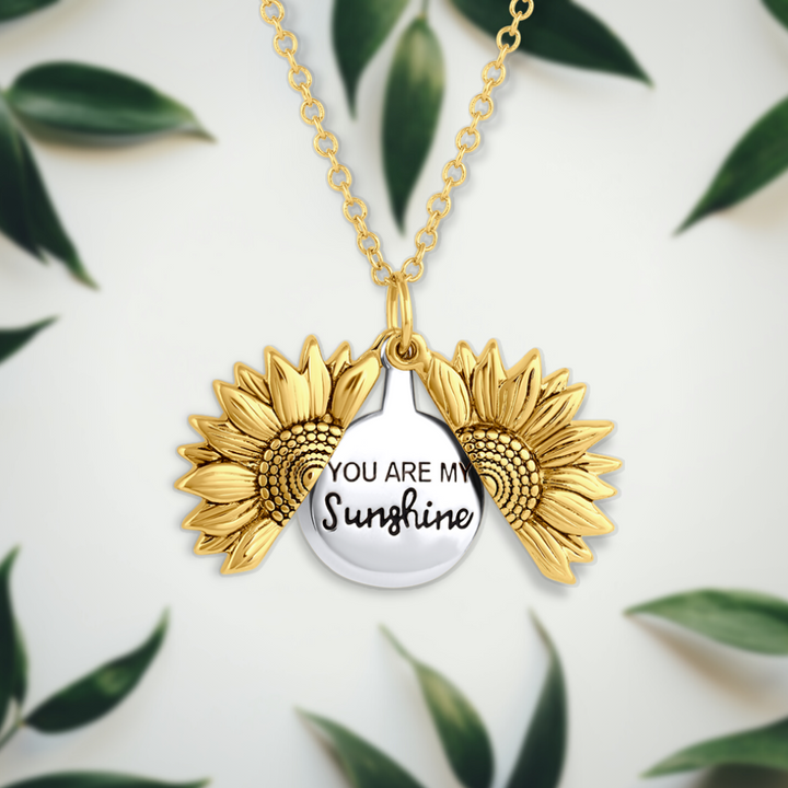 "You Are My Sunshine" Sunflower Necklace