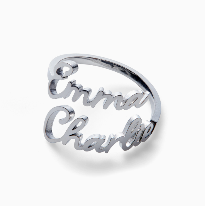 Custom Double Name Ring