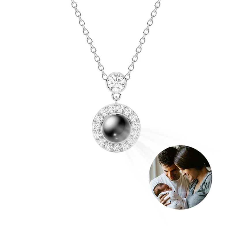 Petite Halo Photo Projection Necklace