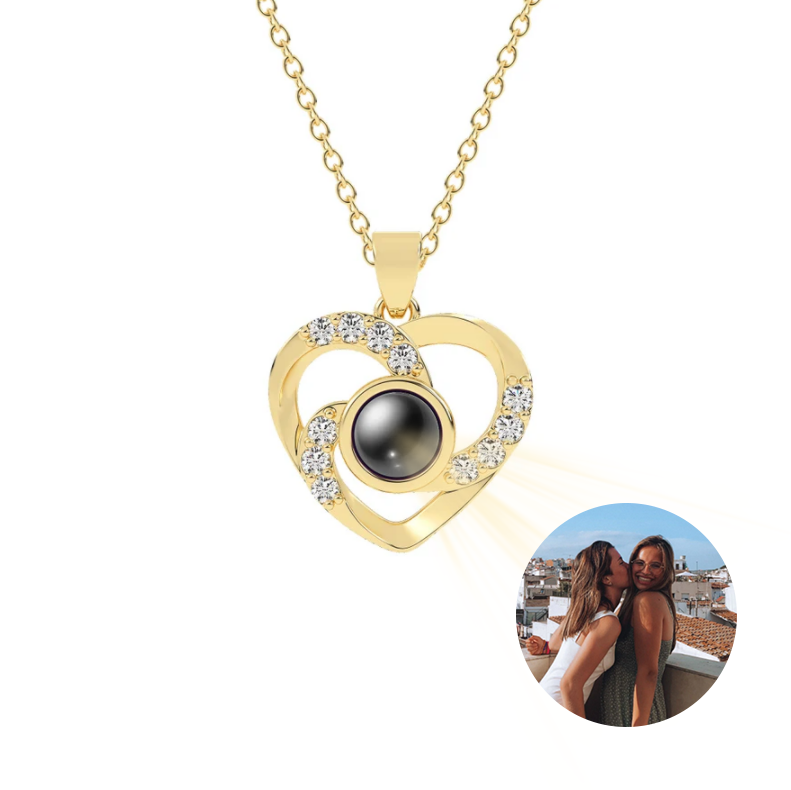 Valentine'S Day Gift - Heart-Shaped Photo Projection Necklace