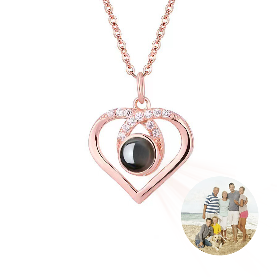Valentine'S Day Gift - Heart-Shaped Photo Projection Necklace
