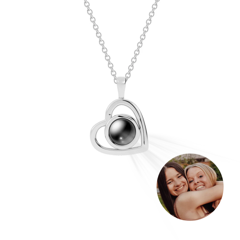 Valentine'S Day Gift - Heart-Shaped Photo Projection Necklace